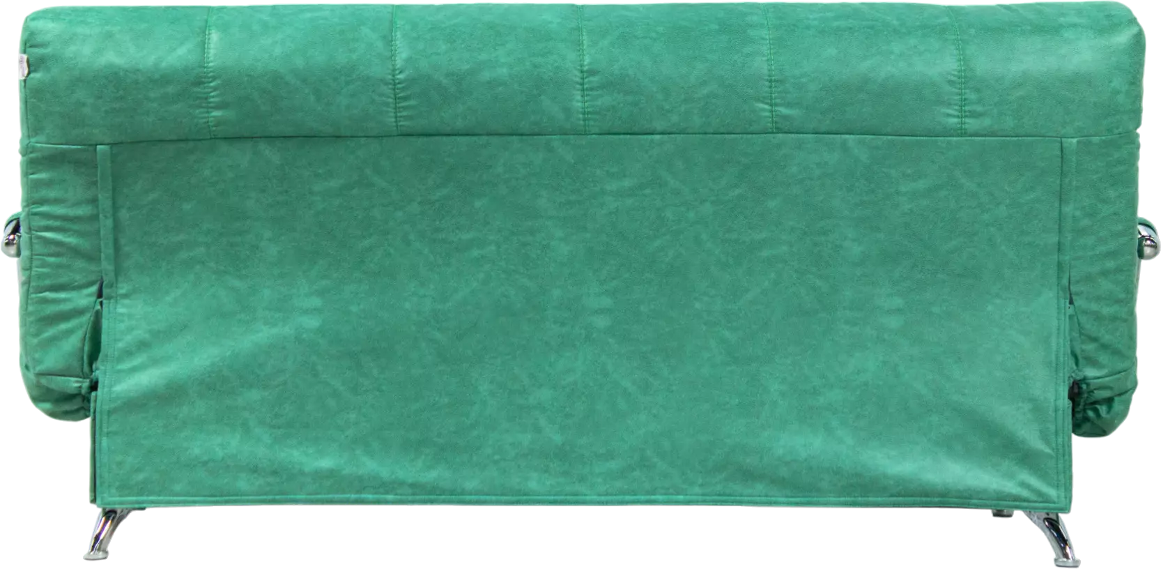Диван прямой Финка Хром, ткань Плутон 823 (зеленый малахит)