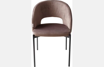 Стул Agnes, мягкий, Bluvel-38 латте, черный каркас