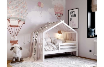 Детская кровать-домик Алиса, 80*160, белый