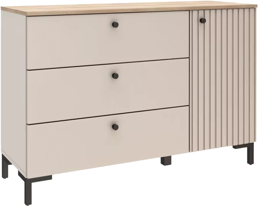 Комод в спальню Тоскана 120, Кашемир серый