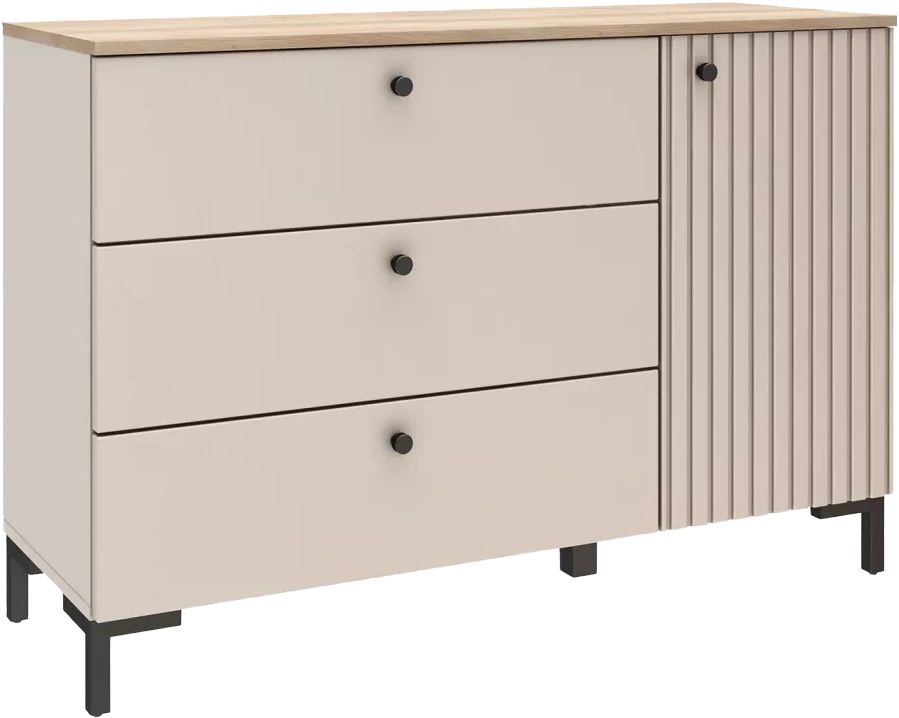 Комод в спальню Тоскана 120, Кашемир серый