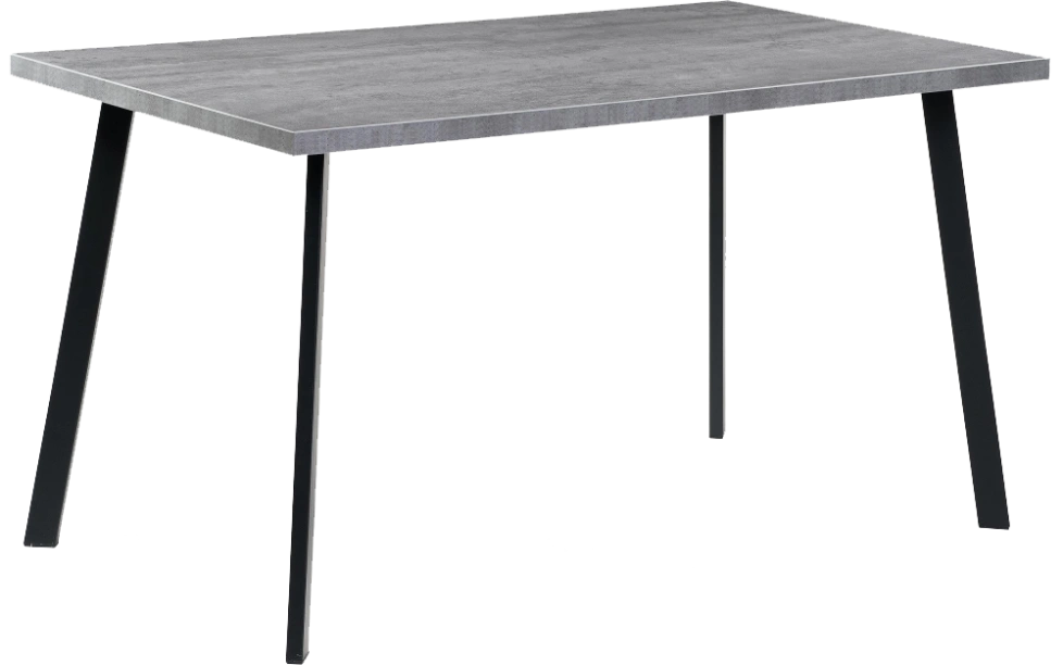 Кухонный стол Тринити Лофт, 140x80, ЛДСП, бетон, каркас матовый черный