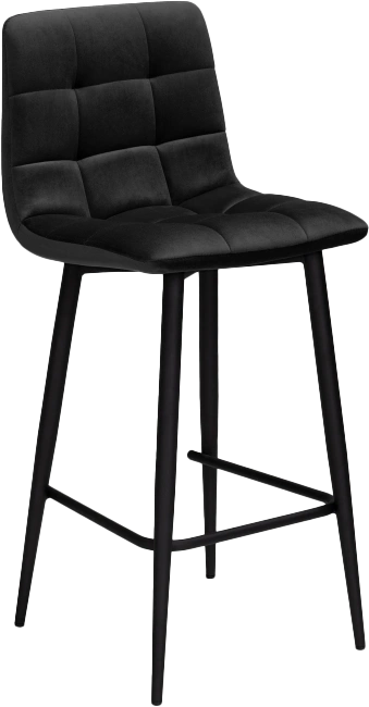 Полубарный стул Чилли К, на металлокаркасе, черный / черный