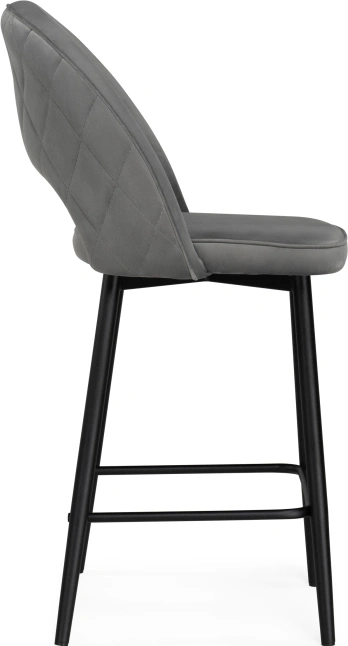 Полубарный стул Клэйн, велюр серый MR-11 / черный