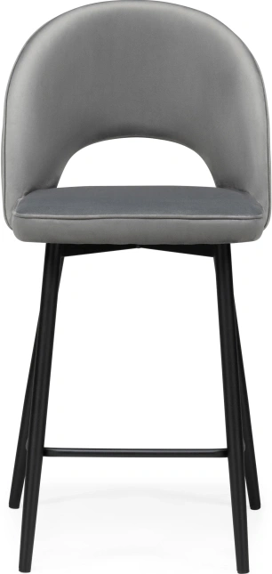 Полубарный стул Клэйн, велюр серый MR-11 / черный