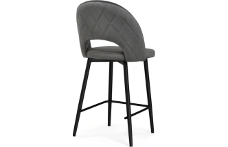 Полубарный стул Клэйн, велюр серый MR-11 / черный