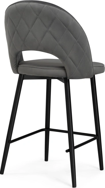 Полубарный стул Клэйн, велюр серый MR-11 / черный