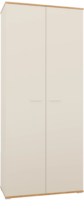 Шкаф двухдверный Кассандра, распашной для одежды, дуб крафт золотой / кашемир