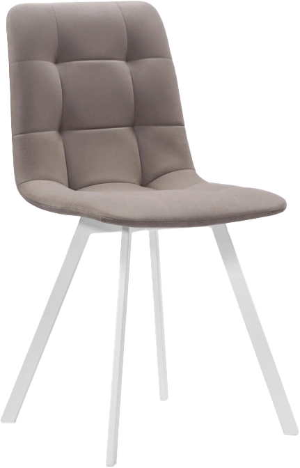 Стул Чилли, на металлокаркасе, белый / латте
