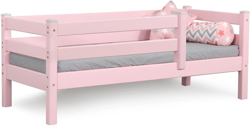 Кровать детская Соня-3, с защитой по периметру, розовый