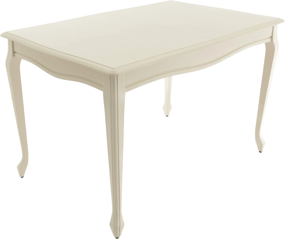 Кухонный стол Кабриоль 120, слоновая кость, каркас слоновая кость