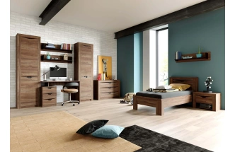 Гарнитур для молодёжной комнаты Соренто, композиция 2, дуб стирлинг