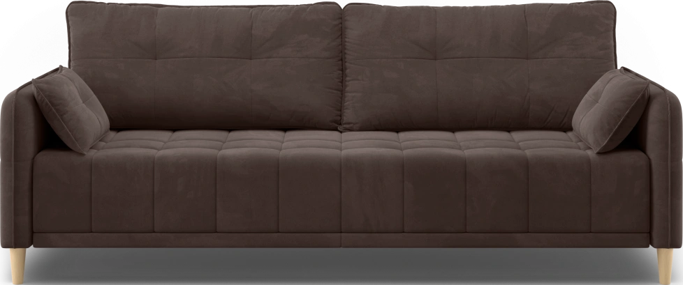 Диван прямой Динс, модель 043, Velutto 23 (коричневый)