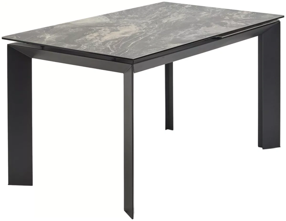 Кухонный стол раздвижной Cremona 180, KL-176, итальянская керамика, черный каркас