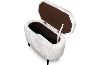 Банкетка Олаф, с нишей, ткань тиффани бежевый