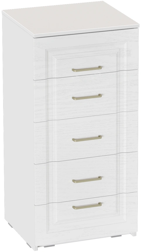 Комод Манхэттен, с пятью ящиками, белый аляска / айс 06