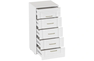 Комод Манхэттен, с пятью ящиками, белый аляска / айс 06