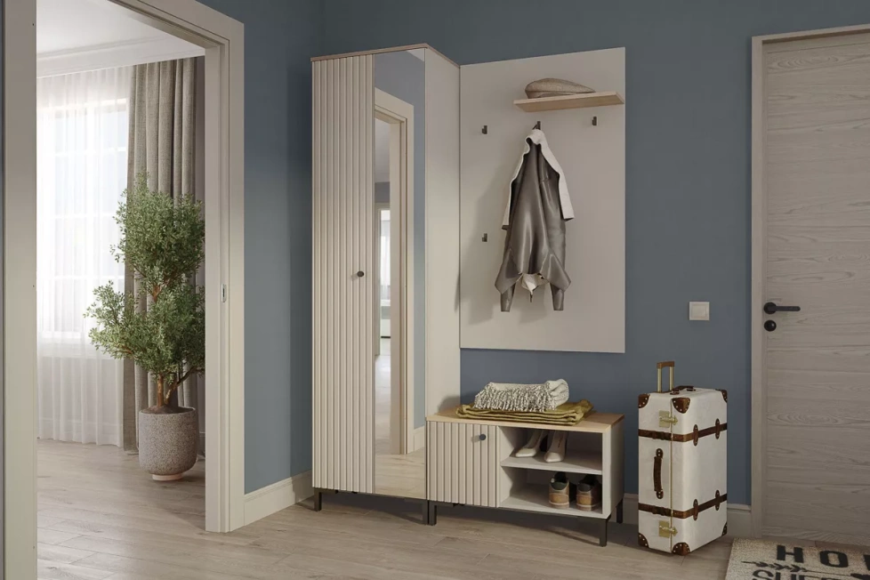 Готовая прихожая Тоскана 1, Кашемир серый