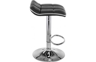 Барный стул Fera, черный с белым кантом