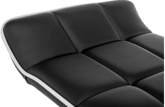 Барный стул Fera, черный с белым кантом