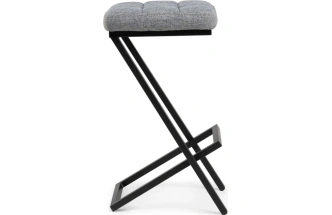 Полубарный табурет Амаури, графит / черный матовый