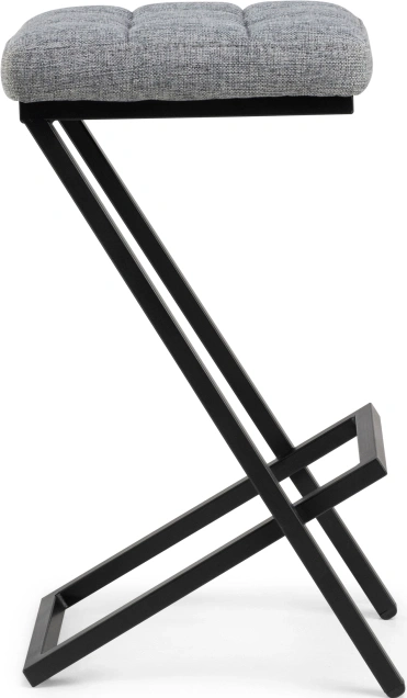 Полубарный табурет Амаури, графит / черный матовый