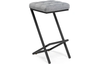 Полубарный табурет Амаури, графит / черный матовый