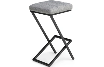 Полубарный табурет Амаури, графит / черный матовый