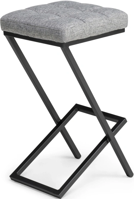 Полубарный табурет Амаури, графит / черный матовый