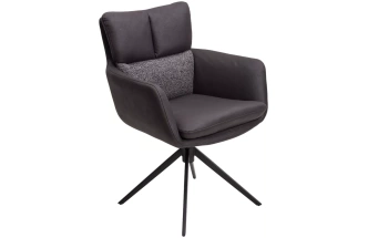 Стул Luis, поворотный, серый Maison 99#, Ote Cobble 457, черный каркас