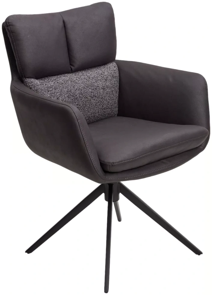 Стул Luis, поворотный, серый Maison 99#, Ote Cobble 457, черный каркас