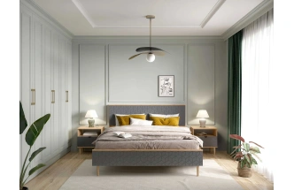 Спальный гарнитур Денвер, композиция #2, дуб вотан / графит