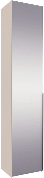 Шкаф одностворчатый Луара 10, распашной с зеркалом, кашемир серый