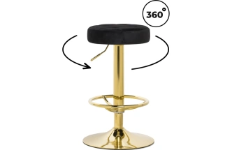 Барный табурет Marun, черный / золотой