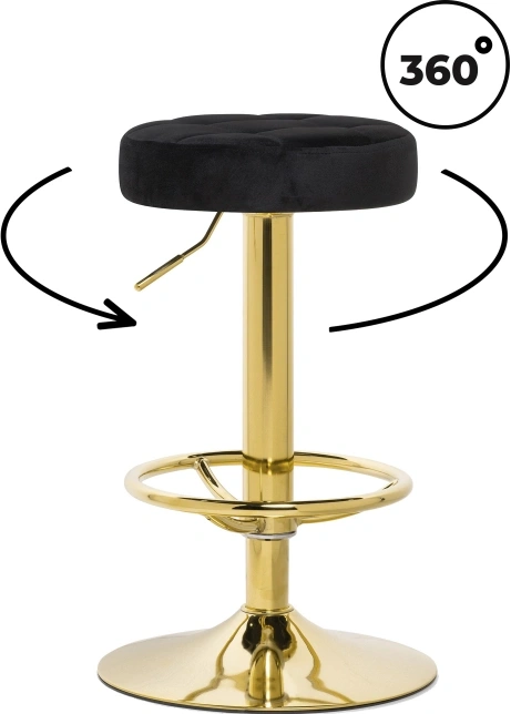 Барный табурет Marun, черный / золотой
