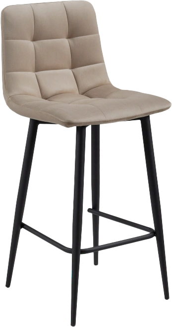 Полубарный стул Чилли К, на металлокаркасе, бежевый / черный