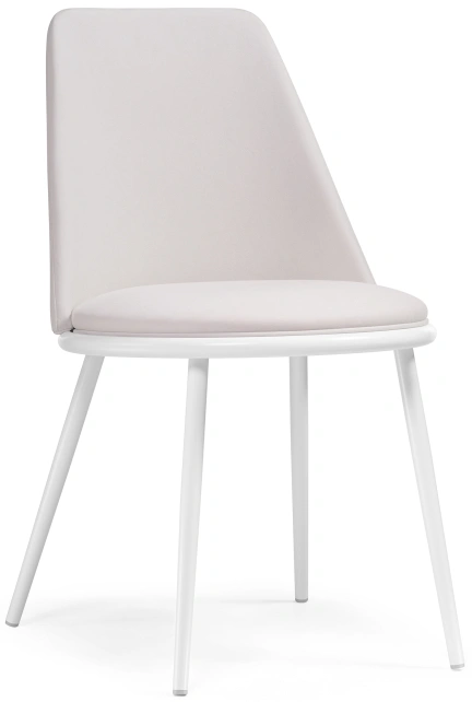 Стул Алдис, на металлокаркасе, катания вайт / белый матовый