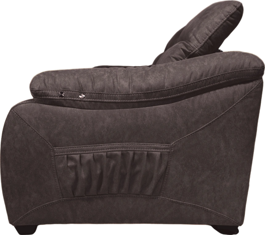 Диван прямой Флора, электрореклайнер, двухместный, экокожа Стайл 06 / Эбен