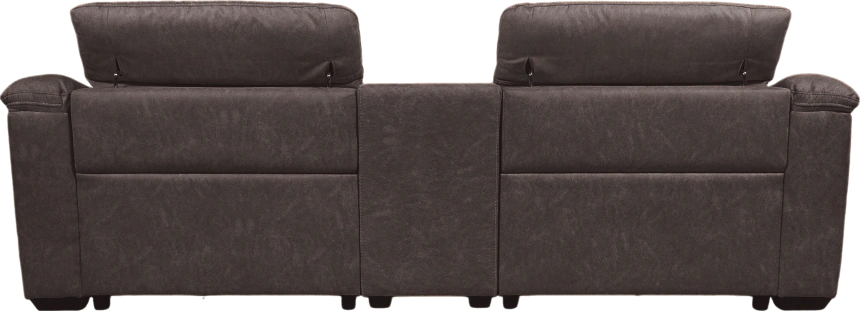 Диван прямой Флора, электрореклайнер, двухместный, экокожа Стайл 06 / Эбен