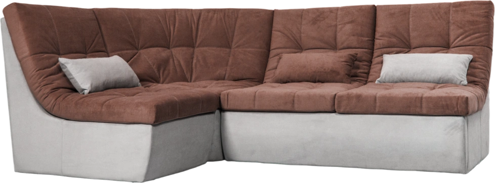 Диван угловой София 2 с кресельной частью, MONAKO-A 04, MONAKO-A 14, с задней тканью