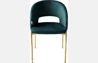 Стул Agnes, мягкий, Bluvel-78 зеленый, золотой каркас