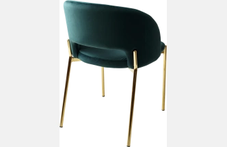 Стул Agnes, мягкий, Bluvel-78 зеленый, золотой каркас