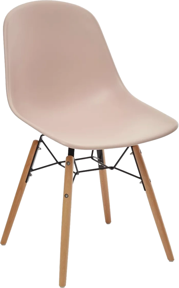 Стул Bonnie, пластиковый, 292-DPP розовый с деревянными ножками