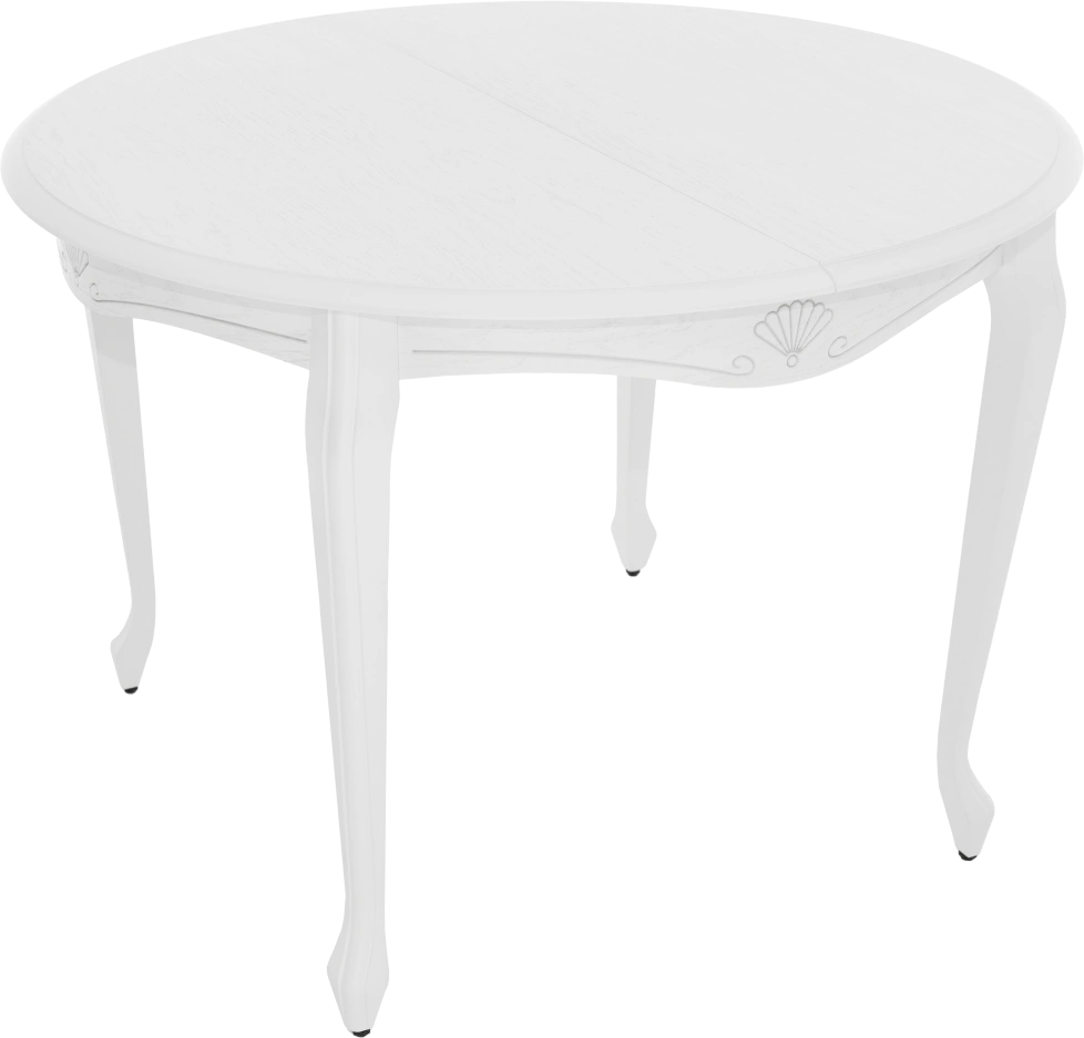 Кухонный стол Кабриоль D 105, эмаль белая