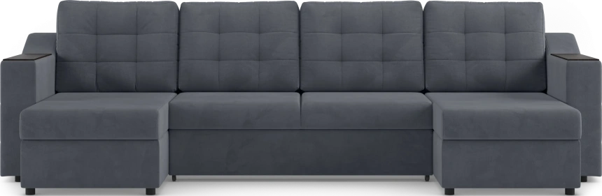Диван П-образный Невада, модель 020, комплектация 4, Omega 32 (темно-серый)
