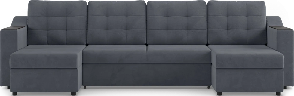 Диван П-образный Невада, модель 020, комплектация 4, Omega 32 (темно-серый)