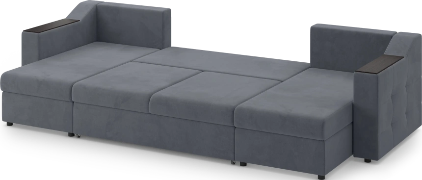 Диван П-образный Невада, модель 020, комплектация 4, Omega 32 (темно-серый)