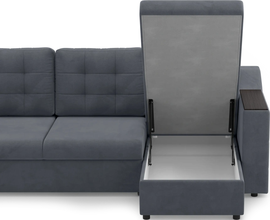 Диван П-образный Невада, модель 020, комплектация 4, Omega 32 (темно-серый)