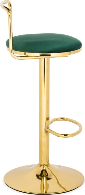 Полубарный стул Lusia, зеленый / золотой