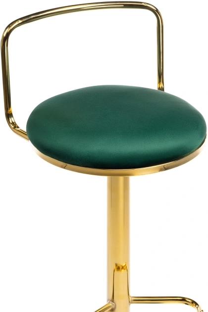 Полубарный стул Lusia, зеленый / золотой
